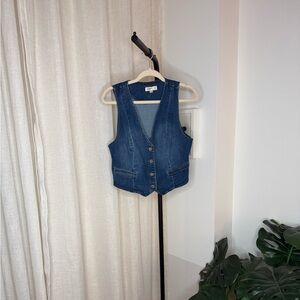 Cropped Denim Vest - Size M